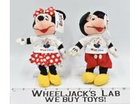 Club Disney Mickey and Minnie Disney 8" Bean Bag Plush NEW W/Tags