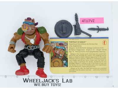 Bebop SOFT HEAD 100% Complete Teenage Mutant Ninja Turtles Playmates 1988 Figure