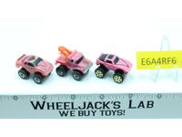 Lot of 3 Pink Monster Truck Vehicles 1988-89 Vintage Galoob Micro Machines