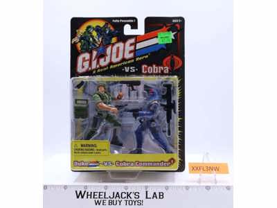 Duke vs Cobra Commander GI Joe vs Cobra 2001 Hasbro Action Figures MOSC SEALED