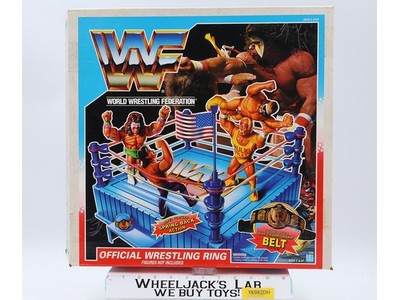 Official Wrestling Ring 100% Complete WWE WWF 1990 Hasbro Action Figure Playset