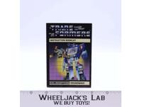 Soundwave Action Figure Instruction Manual Booklet 1984 Hasbro G1 Transformers