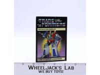 Starscream Action Figure Instruction Manual Booklet 1984 Hasbro G1 Transformers