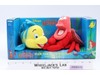 Flounder & Sebastian Stuffed Plush The Little Mermaid Disney 1990 Tyco NEW MISB