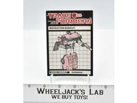 Overdrive Action Figure Instruction Manual Booklet 1984 G1 Transformers