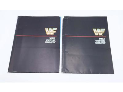 WWF World Wrestling Federation Black Pocket Folders (2) RARE!