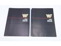 WWF World Wrestling Federation Black Pocket Folders (2) RARE!