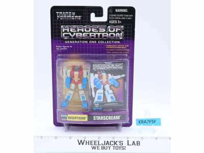 Starscream Heroes of Cybertron Transformers Hasbro 2001 Action Figure NEW MOSC