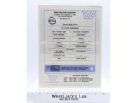 WWF Lineup Sheet Orlando 11/8/92 1992 Bret Hitman Hart Survivor Series Event