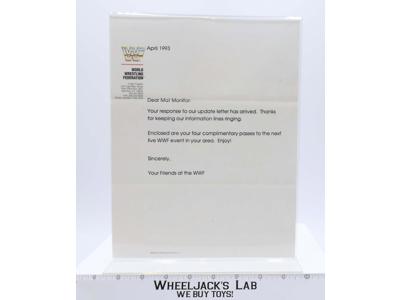 WWF Mat Monitor Program Service Official Letterhead April 1993 Letter