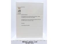 WWF Mat Monitor Program Service Official Letterhead April 1993 Letter