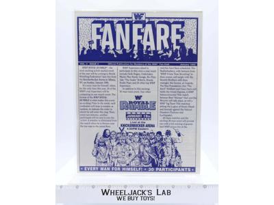 WWF Fanfare Fan Club Newsletter Jan 1992 Royal Rumble Vol 4 Issue 2 Vintage