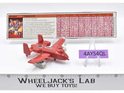 Powerglide 100% Complete 1985 Action Figure G1 Transformers A-10 Thunderbolt