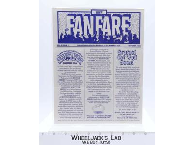 WWF Fanfare Fan Club Newsletter Oct 1990 Survivor Series Vol 3 Issue 1 Vintage