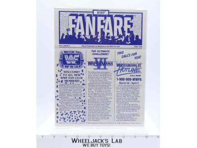 WWF Fanfare Fan Club Newsletter April 1990 WrestleMania Vol 2 Issue 3 Vintage