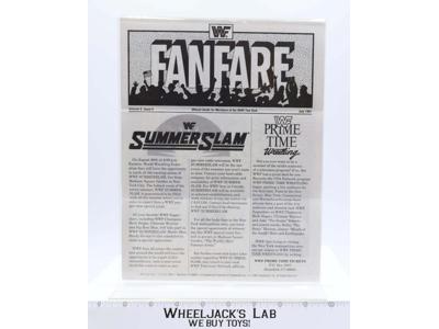 WWF Fanfare Fan Club Newsletter July 1991 Summer Slam Vol 3 Issue 4 Vintage