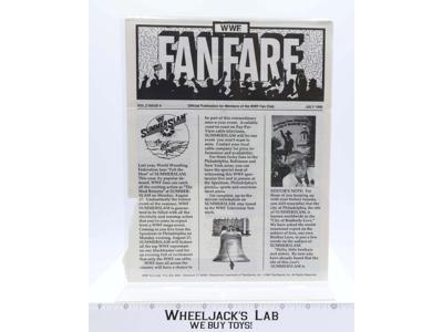 WWF Fanfare Fan Club Newsletter July 1990 Summer Slam Vol 2 Issue 4 Vintage