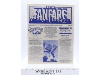 WWF Fanfare Fan Club Newsletter April 1991 WrestleMania VII Vol 3 Issue 3