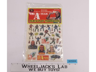 1983 The A-Team Rub N' Play Transfers Sheet, SEALED, Colorforms