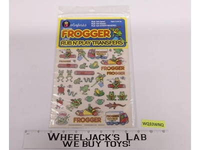 1981 Frogger by Sega Rub N' Play Transfers Sheet, SEALED, Colorforms