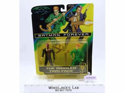 The Riddler Two-Face NEW MOSC Batman Forever Kenner 1996 Action Figure