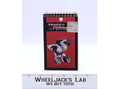 Jazz Memo Pad Notebook 3"x5" G1 Transformers Hasbro 1984 Vintage