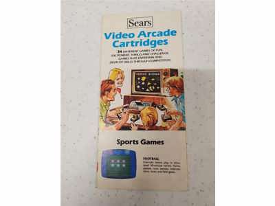 Sears Video Arcade Cartridges Game Catalog Booklet Atari 2600 1981 Vintage