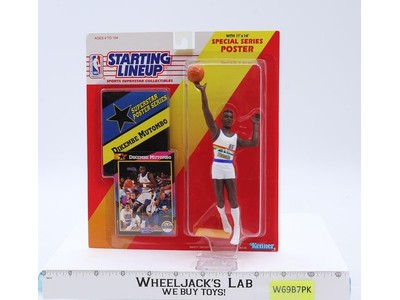 Dikembe Mutombo Nuggets NBA Starting Lineup Poster Kenner 1992 Figure MOSC New