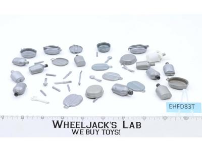 Lot of 39 Mess Kit Items & Canteens GI Joe Vintage Hasbro 12" Accessory