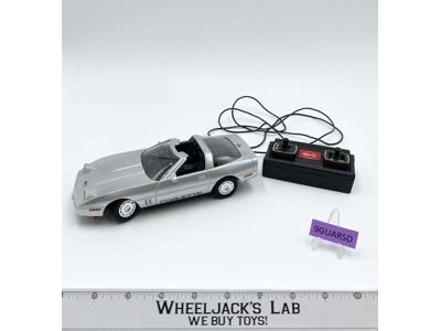 Battery Operated Silver Corvette 1985 New Bright Vintage Toy Car