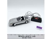 Battery Operated Silver Corvette 1985 New Bright Vintage Toy Car