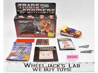 Hot Rod NEAR MINT FIGURE UNUSED STICKERS NICE BOX 1986 G1 Transformers Hasbro