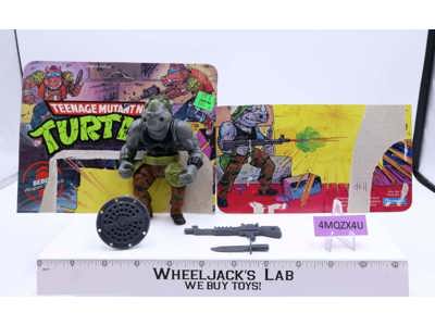 Rocksteady HARD HEAD 100% Complete Teenage Mutant Ninja Turtles 1988 Playmates