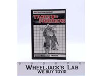 Tracks Action Figure Instructions Manual Booklet 1985 Hasbro G1 Transformers