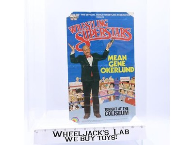 Mean Gene Okerlund Original Poster 1985 WWF LJN Wrestling Vintage