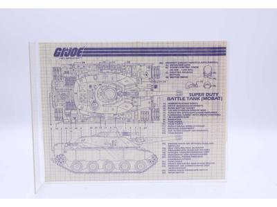 Super Duty Battle Tank "Mobat" 1982 ORIGINAL Instructions / Blueprints G.I. Joe