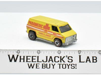 Paramedic Ambulance Yellow Hot Wheels 1974 Vintage Redline Mattel RL
