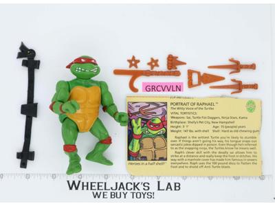 Raphael HARD HEAD 100% Complete Teenage Mutant Ninja Turtle 1988 Playmates