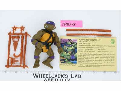 Donatello HARD HEAD 100% Complete Teenage Mutant Ninja Turtle Playmates 1988