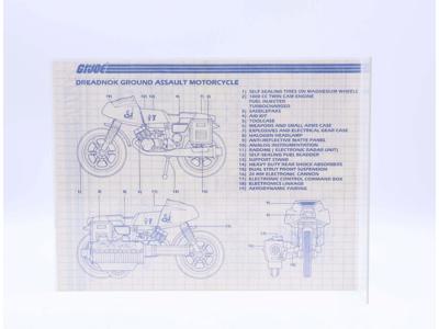 Dreadnok Ground Assault Motorcycle 1986 ORIGINAL Instructions / G.I. Joe