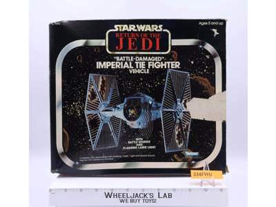 Battle Damaged Imperial Tie Fighter 100% Complete W/Box Star Wars 1978 Vehicle