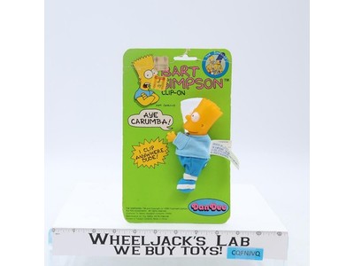 Bart Simpson Clip-On W/Cardback The Simpsons DanDee 1990 Figure