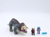 Triceratops W/Hammerhead & Sidewinder Dino Riders 1989 Tyco Toys Action Figure