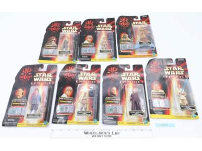 Lot of 7 Star Wars Episode 1 Action Figures NEW SEALED Yoda Padme Anakin Jar Jar