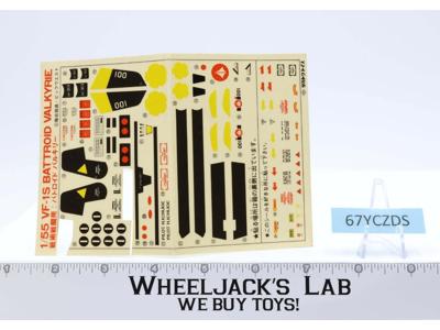 VF-1S Skull Armored Valkyrie GBP-1S Macross 1/55 Takatoku Sticker Sheet ONLY