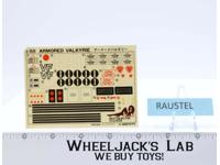 GBP-1S Armored Valkyrie Macross 1/55 Takatoku Toys Sticker Sheet ONLY