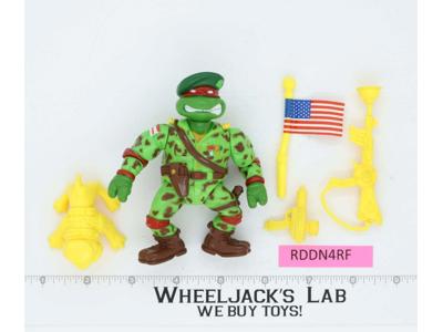 Green Teen Beret Raphael 100% Complete TMNT 1991 Vintage Playmates
