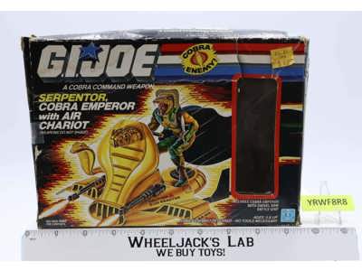 Serpentor Air Chariot YELLOW NECK 100% Complete W/Box G.I. Joe 1986 Hasbro
