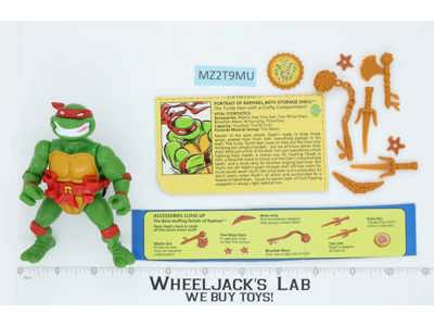 Storage Shell Raphael 100% Complete Teenage Mutant Ninja Turtles 1991 Playmates