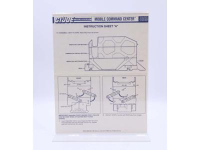 Mobile Command Center Sheet A 1987 ORIGINAL Instructions / Blueprints G.I. Joe